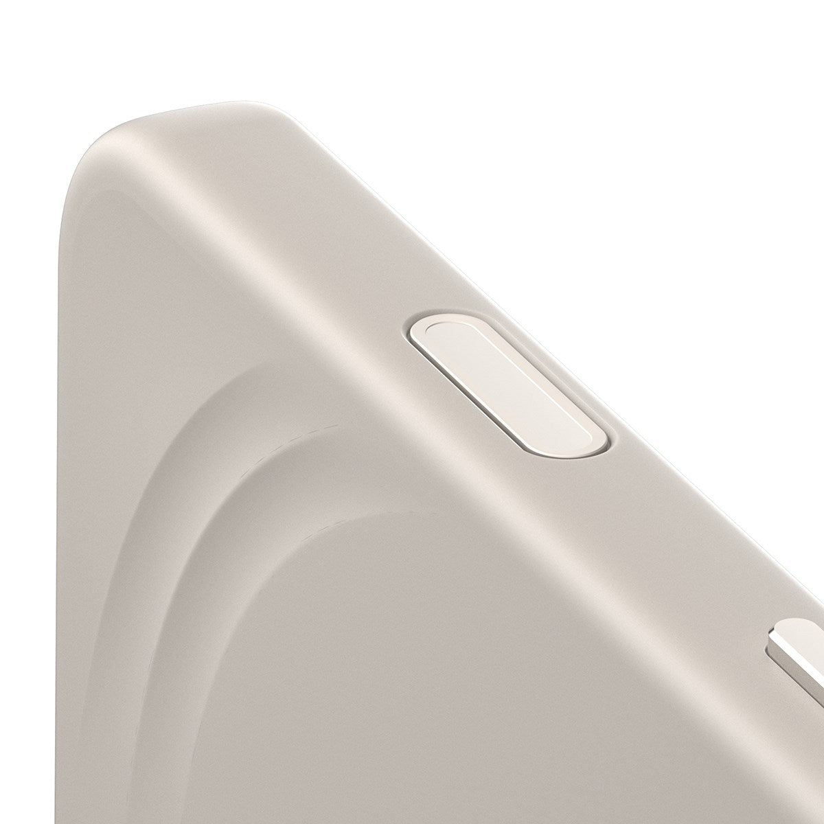 CARE by PanzerGlass® FLOW Case Vanilla w. Haptic Button & MagSafe iPhone 17